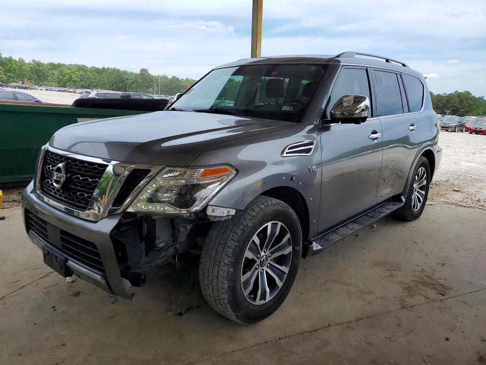 2020 Nissan Armada VIN JN8AY2ND5L9108283 COPART salvage auction — FRONT END, Mi - Certificate Of Title, sold $8,600 on 2026-07-28 (photo 1)
