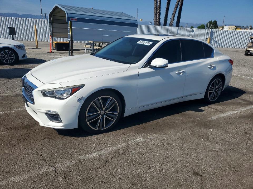 2015 Infiniti VIN JN1BV7AP3FM354050 COPART salvage auction — FRONT END, Ca - Salvage Certificate, sold $2,500 on 2026-07-24 (photo 1)
