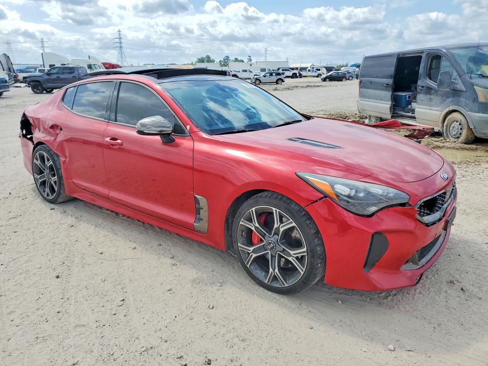 2018 Kia Stinger VIN KNAE55LC1J6017721 COPART salvage auction — FRONT END, Tx - Salvage Vehicle Title, sold $5,800 on 2026-07-31 (photo 4)