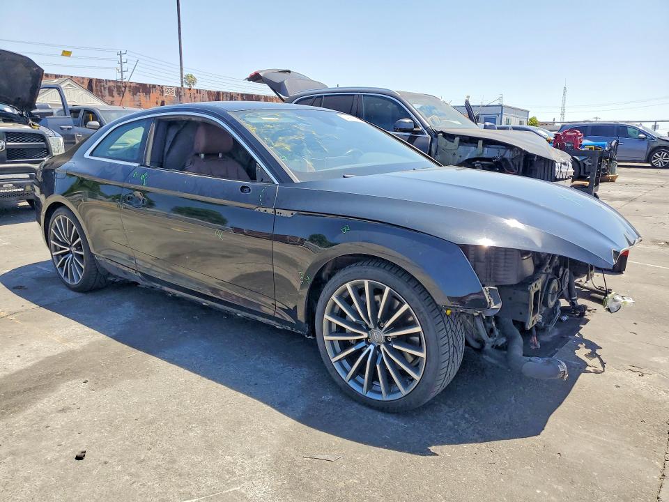 2018 Audi A5 VIN WAUPNAF56JA001252 COPART salvage auction — FRONT END, Ca - Salvage Certificate, sold $3,600 on 2026-07-06 (photo 4)