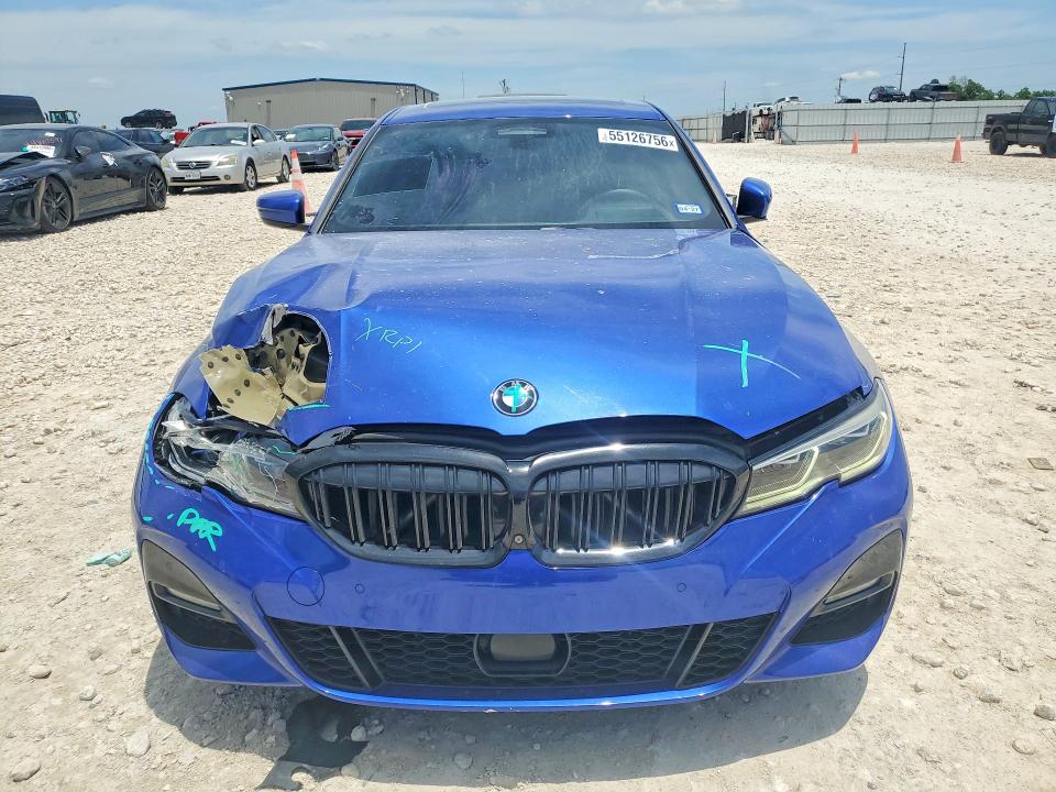 2019 BMW 3er VIN WBA5R1C50KAE81311 COPART salvage auction — FRONT END, Tx - Salvage Vehicle Title, sold $13,000 on 2026-08-13 (photo 5)