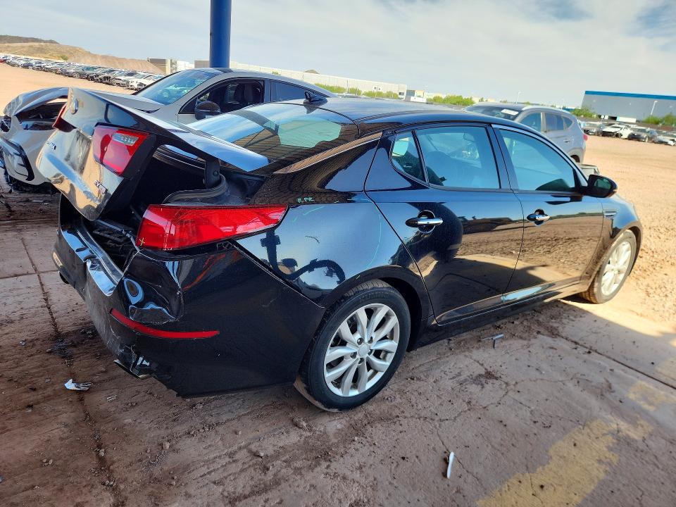 2015 Kia Optima VIN 5XXGN4A77FG512932 COPART salvage auction — REAR END, Az -, sold $2,300 on 2026-07-16 (photo 3)