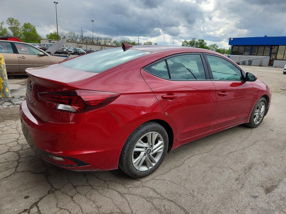 2020 Hyundai Elantra VIN KMHD84LF7LU022345 COPART salvage auction — HAIL, In - Cert Of Title-Salvage Title, sold $3,600 on 2026-07-20 (photo 3)