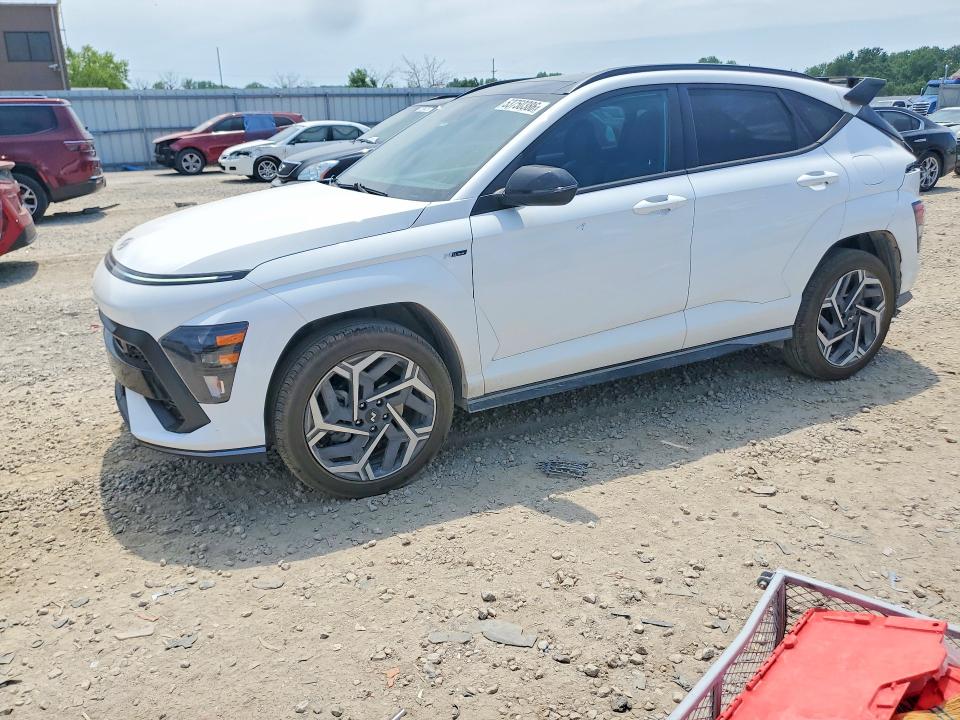 2024 Hyundai Kona VIN KM8HACA33RU155606 COPART salvage auction — REAR END, Ks - Cert Of Title-Salvage, sold $8,100 on 2026-07-14 (photo 1)