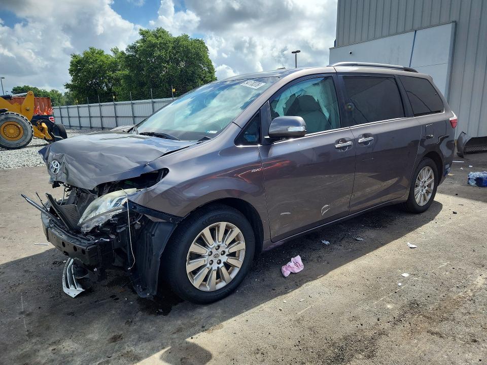 2016 Toyota VIN 5TDDK3DC5GS134706 COPART salvage auction — FRONT END, Fl - Cert Of Title Slvg Rebuildable, sold $2,950 on 2026-07-08 (photo 1)