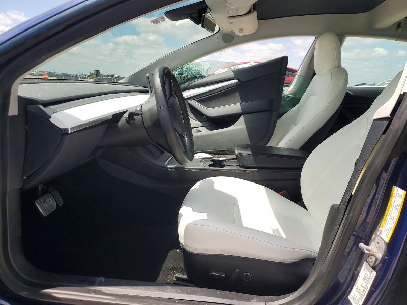 2021 Tesla Model 3 VIN 5YJ3E1EB8MF961001 COPART salvage auction — SIDE, Tx - Salvage Vehicle Title, sold $2,550 on 2026-07-23 (photo 7)