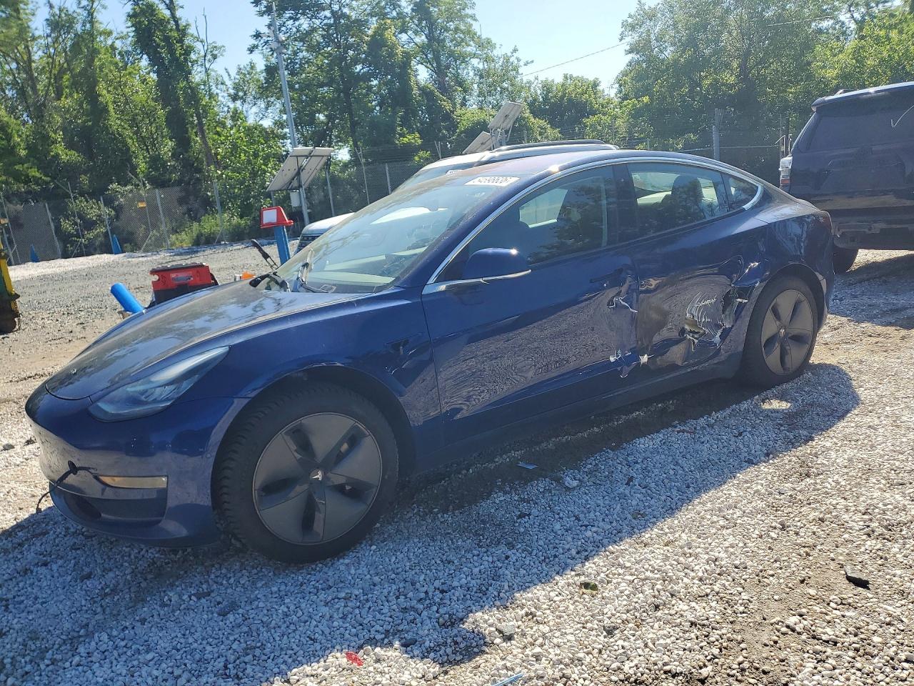 2018 Tesla Model 3 VIN 5YJ3E1EA6JF017006 COPART salvage auction — Side, MD - CERTIFICATE OF TITLE (P), sold $5,900 on 2026-07-03 (photo 1)