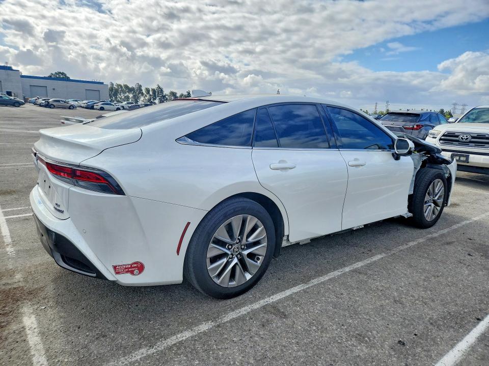 2023 Toyota Mirai VIN JTDAAAAA2PA009835 COPART salvage auction — FRONT END, Ca - Salvage Certificate, sold $1,700 on 2026-07-28 (photo 3)