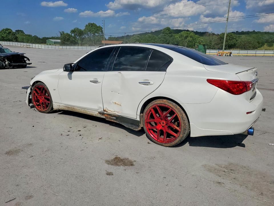 2014 Infiniti Q50 VIN JN1BV7AP1EM692707 COPART salvage auction — FRONT END, Tn - Salvage Certificate, sold $850 on 2026-07-20 (photo 2)
