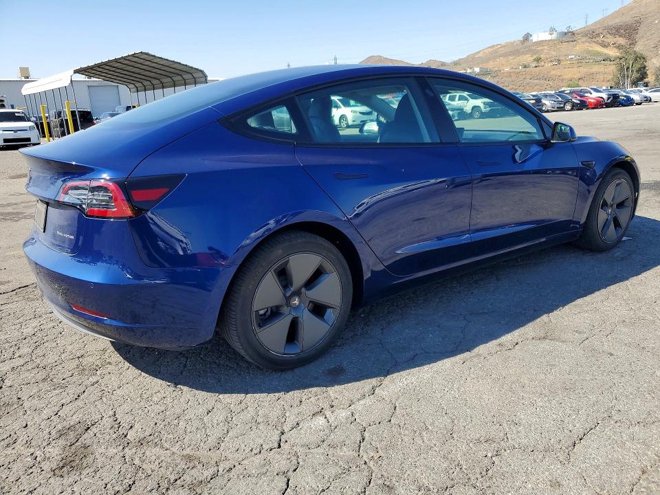 2021 Tesla VIN 5YJ3E1EB0MF037880 COPART salvage auction — REAR END, Ca - Salvage Certificate, sold $8,400 on 2026-07-09 (photo 3)