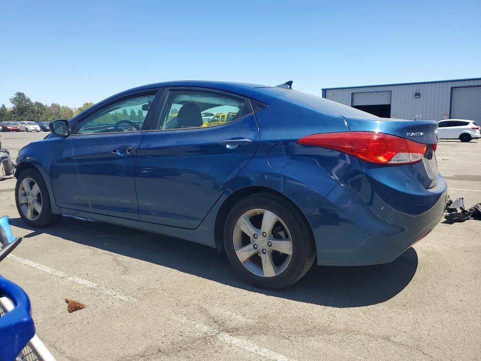 2013 Hyundai Elantra VIN KMHDH4AE1DU010882 COPART salvage auction — FRONT END, Ca - Salvage Certificate, sold $225 on 2026-07-06 (photo 2)
