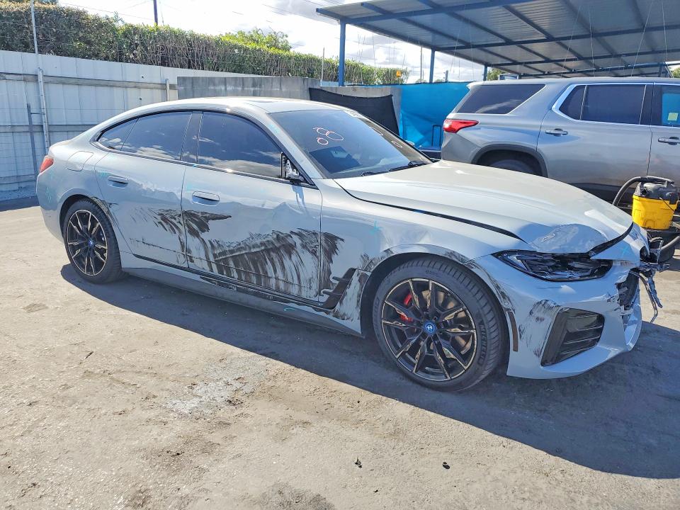 2023 BMW I4 VIN WBY33AW08PFR39954 COPART salvage auction — FRONT END, Ca - Salvage Certificate, sold $19,600 on 2026-07-02 (photo 4)