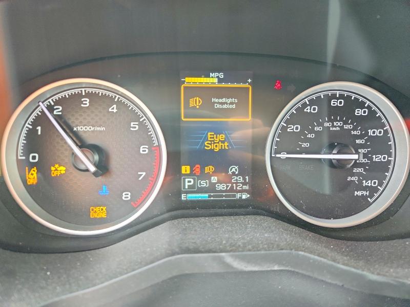 2021 Subaru VIN JF2SKAJC6MH494892 COPART salvage auction — FRONT END, Mo - Salvage Certificate Of Title, sold $4,550 on 2026-07-09 (photo 9)