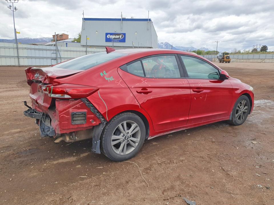 2017 Hyundai Elantra VIN KMHD84LF9HU431311 COPART salvage auction — REAR END, Co - Salvage Title, sold $450 on 2026-07-22 (photo 3)