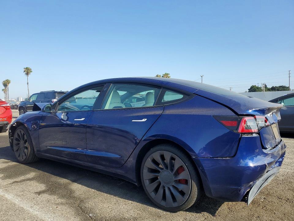 2021 Tesla Model 3 VIN 5YJ3E1EC5MF030819 COPART salvage auction — FRONT END, CA - SALVAGE CERTIFICATE, sold $5,200 on 2026-07-31 (photo 2)