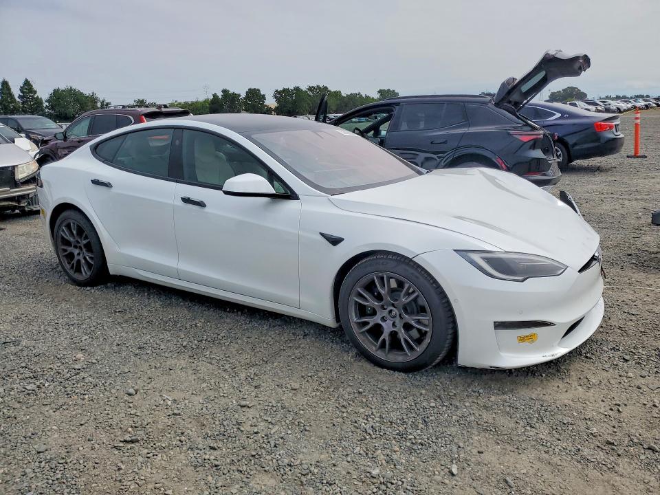 2022 Tesla VIN 5YJSA1E55NF483624 COPART salvage auction — FRONT END, Ca - Salvage Certificate, sold $8,400 on 2026-07-28 (photo 4)