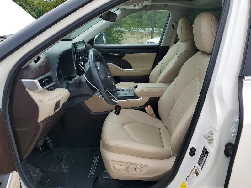 2021 Toyota Highlander VIN 5TDGZRAH9MS043851 COPART salvage auction — FRONT END, Tx - Certificate Of Title, sold $17,700 on 2026-07-07 (photo 7)