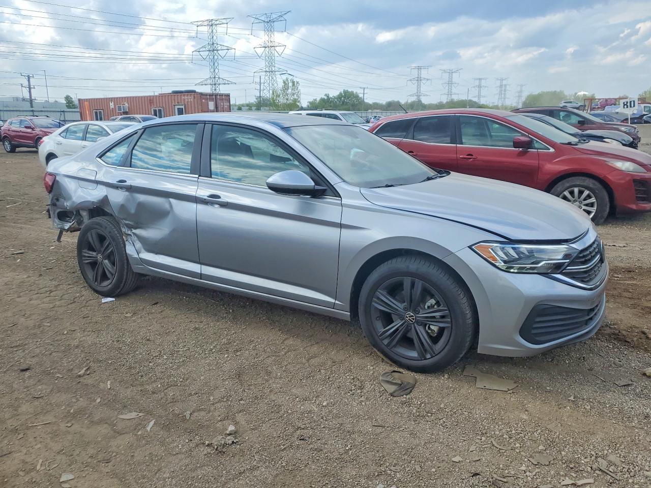 2024 Volkswagen Jetta VIN 3VW7M7BU4RM093575 COPART salvage auction — Rear End, IL - SALVAGE CERTIFICATE, sold $5,800 on 2026-07-09 (photo 4)