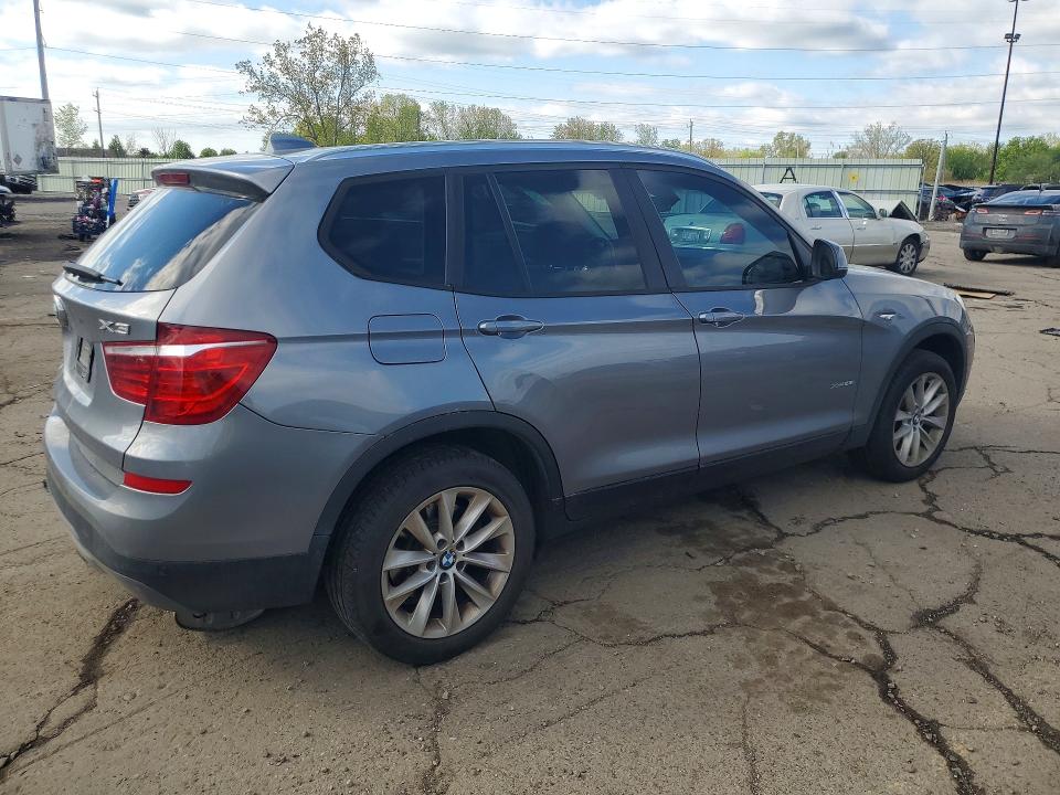 2017 BMW X3 VIN 5UXWX9C57H0T13381 COPART salvage auction — REAR END, Oh - Cert Of Title-Salvage, sold $4,100 on 2026-07-03 (photo 3)
