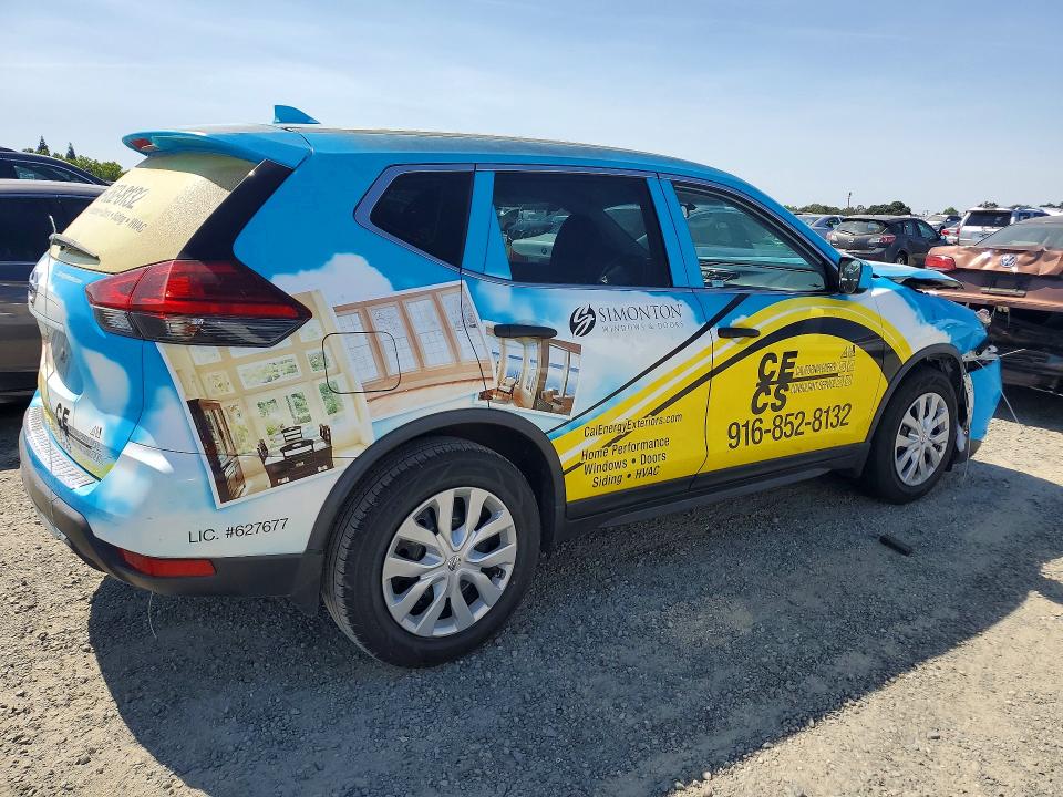 2017 Nissan Rogue VIN JN8AT2MT8HW138393 COPART salvage auction — FRONT END, Ca - Salvage Certificate, sold $900 on 2026-07-09 (photo 3)