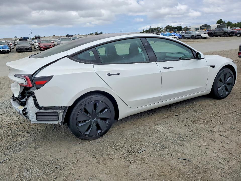 2025 Tesla Model 3 VIN 5YJ3E1EA5SF918160 COPART salvage auction — REAR END, Ca - Salvage Certificate, sold $14,100 on 2026-07-28 (photo 3)