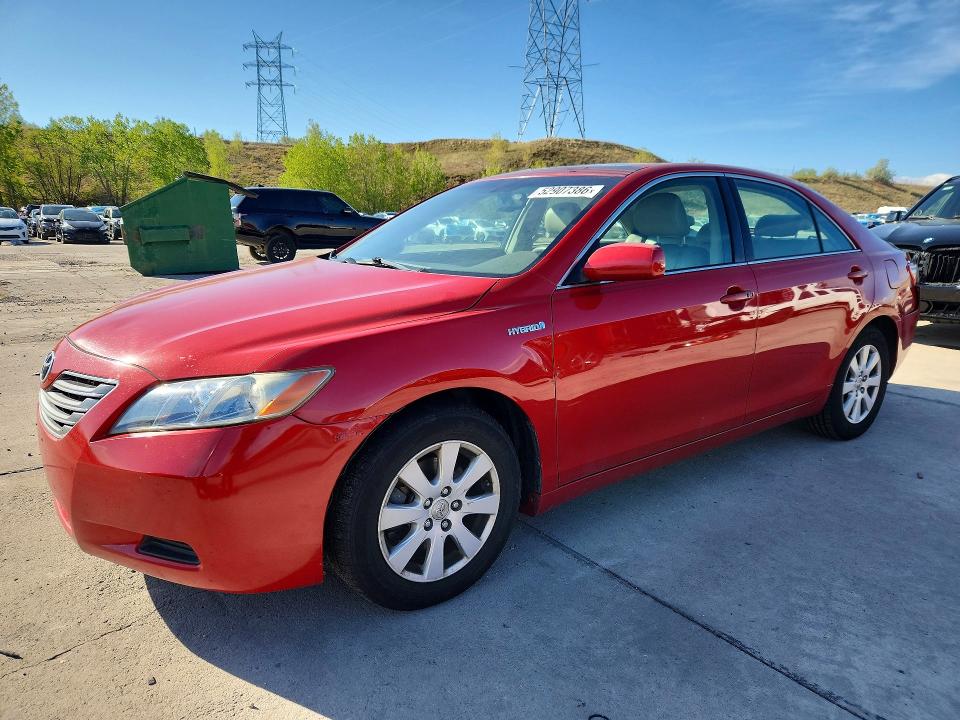 2007 Toyota Camry hybrid VIN JTNBB46K873011531 COPART salvage auction — FRONT END, CO - BILL OF SALE-PARTS ONLY, sold $625 on 2026-07-27 (photo 1)
