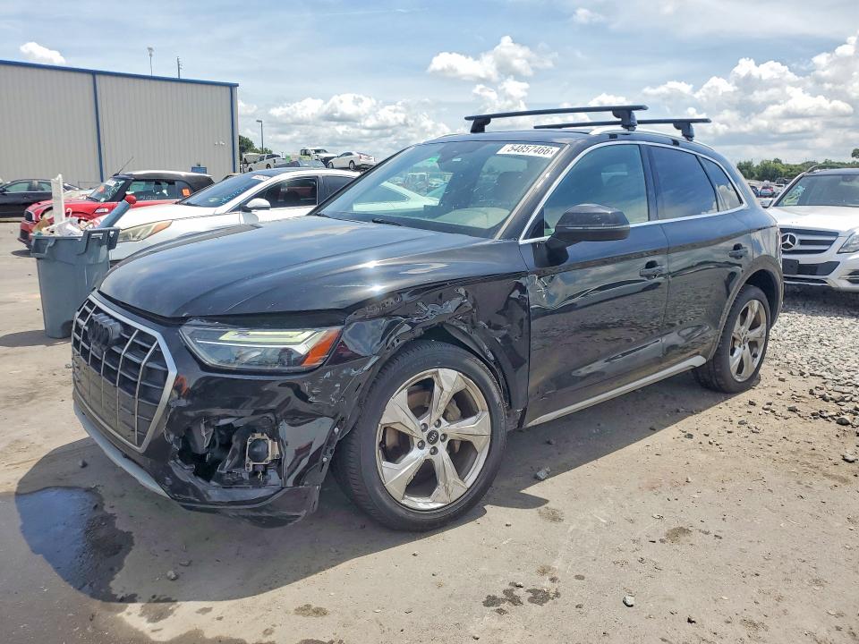 2021 Audi Q5 VIN WA1BAAFY1M2102131 COPART salvage auction — FRONT END, Salvage Title, sold $15 on 2026-07-27 (photo 1)