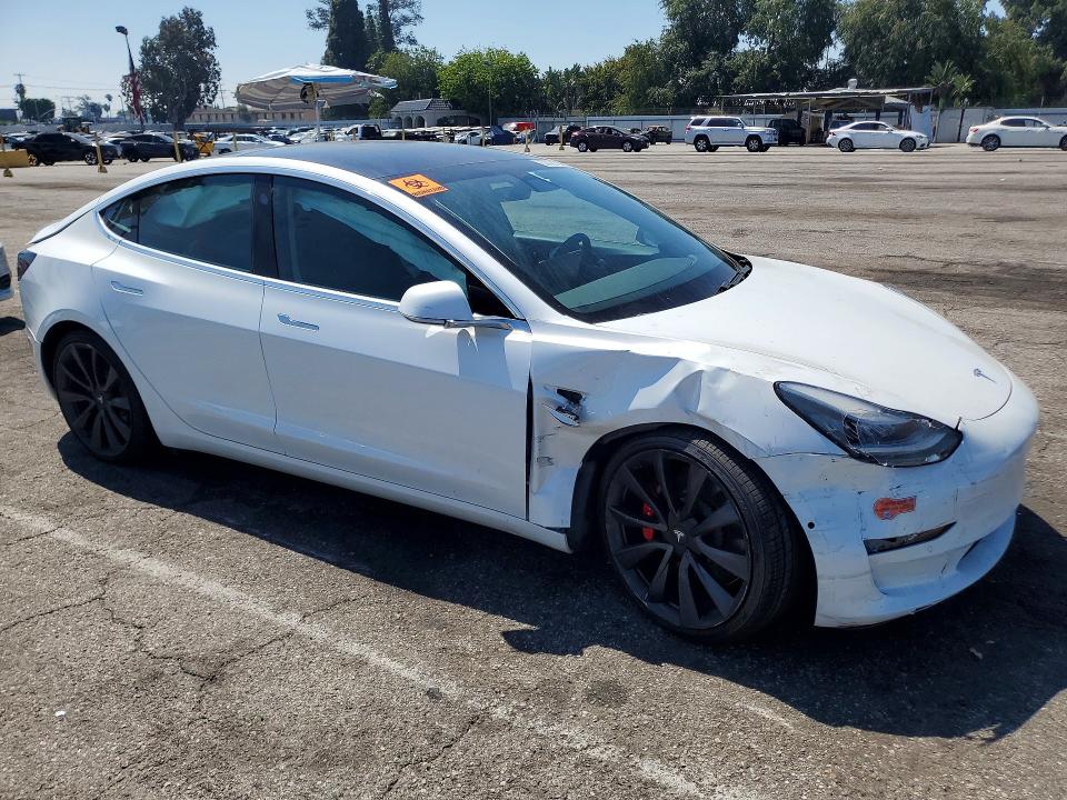 2020 Tesla Model 3 VIN 5YJ3E1EC4LF624428 COPART salvage auction — FRONT END, Ca - Salvage Certificate, sold $60 on 2026-07-21 (photo 4)