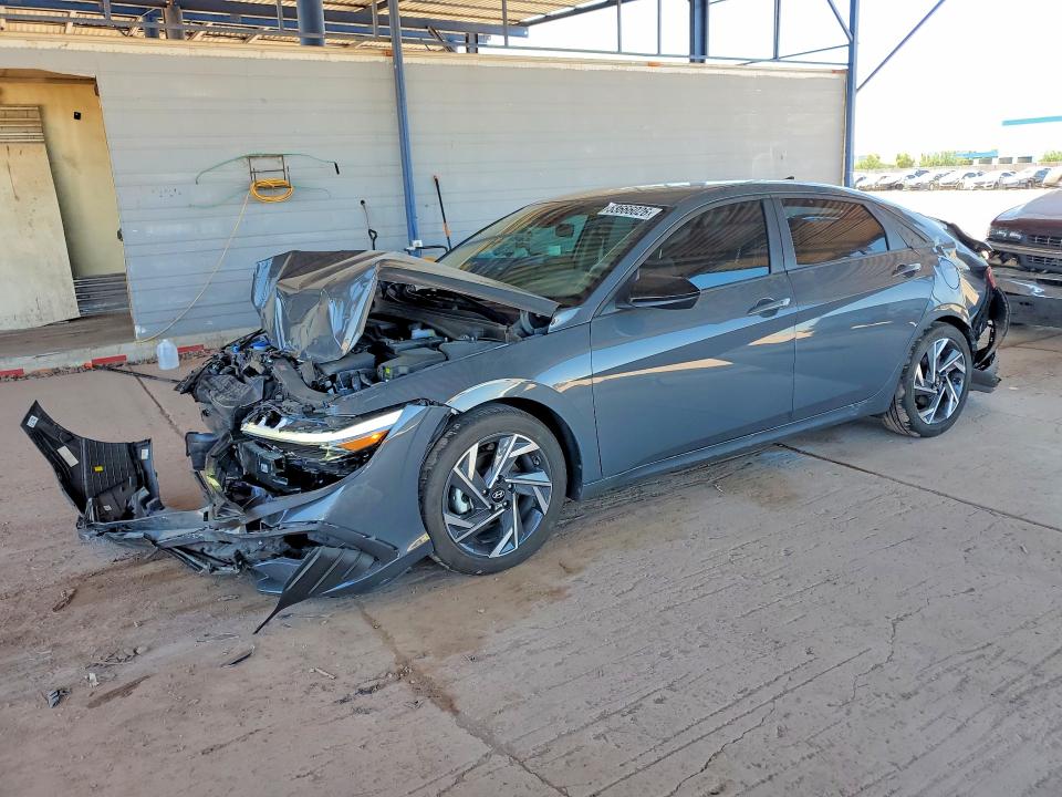 2025 Hyundai Elantra VIN KMHLM4DGXSU019789 COPART salvage auction — FRONT END, Az - Cert Of Title - Salvage, sold $2,300 on 2026-07-14 (photo 1)