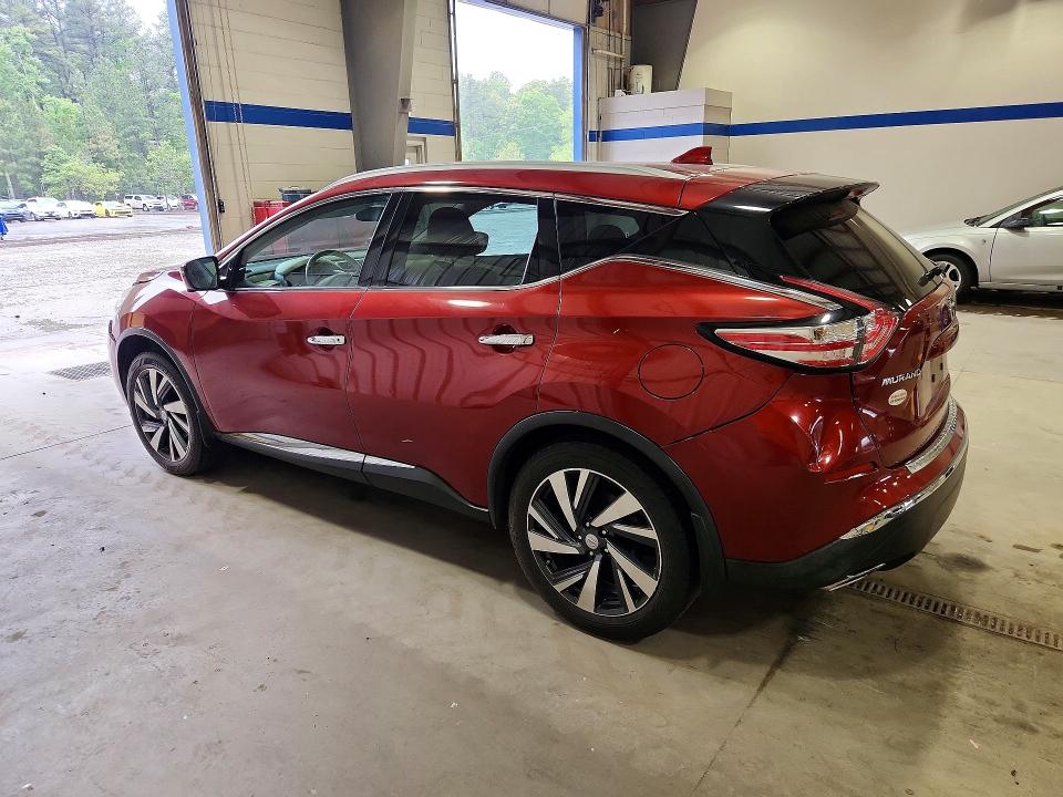 2017 Nissan Murano VIN 5N1AZ2MH1HN105422 COPART salvage auction — FRONT END, Va - Cert Of Title - Salvage, sold $3,500 on 2026-07-02 (photo 2)