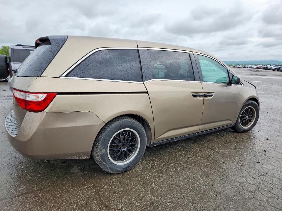2013 Honda Odyssey VIN 5FNRL5H27DB055148 COPART salvage auction — FRONT END, Pa - Certificate Of Salvage, sold $400 on 2026-07-28 (photo 3)