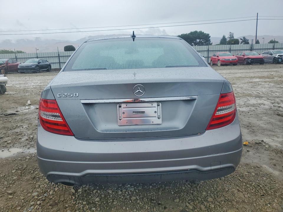 2012 Mercedes-benz C class VIN WDDGF4HB3CA640704 COPART salvage auction — FRONT END, Ca - Salvage Certificate, sold $1,550 on 2026-07-07 (photo 6)