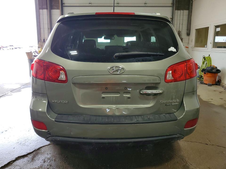 2008 Hyundai Santa fe VIN 5NMSH73E88H195925 COPART salvage auction — REAR END, Mn - Cert Of Title-Prior Salvage, sold $525 on 2026-07-09 (photo 6)