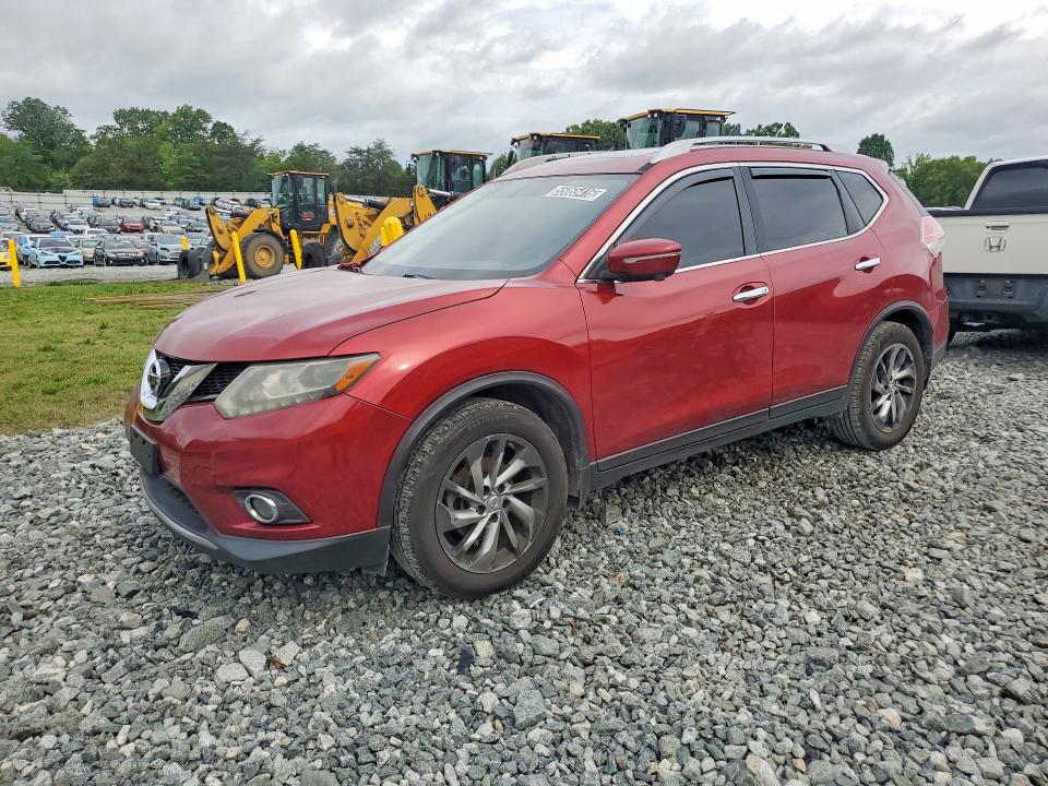 2014 Nissan Rogue VIN 5N1AT2MT0EC797671 COPART salvage auction — MINOR DENT/SCRATCHES, NC - DEALER ONLY CLEAN TITLE, sold $150 on 2026-07-09 (photo 1)