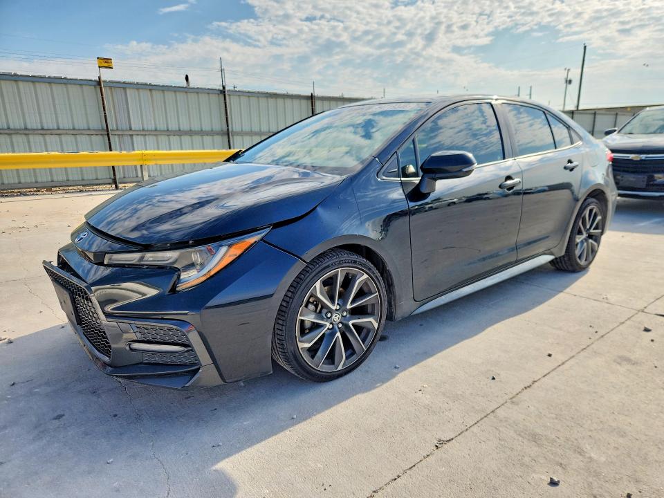 2021 Toyota Corolla VIN JTDS4MCEXMJ055857 COPART salvage auction — FRONT END, TX - SALVAGE VEHICLE TITLE (P), sold $4,900 on 2026-07-17 (photo 1)