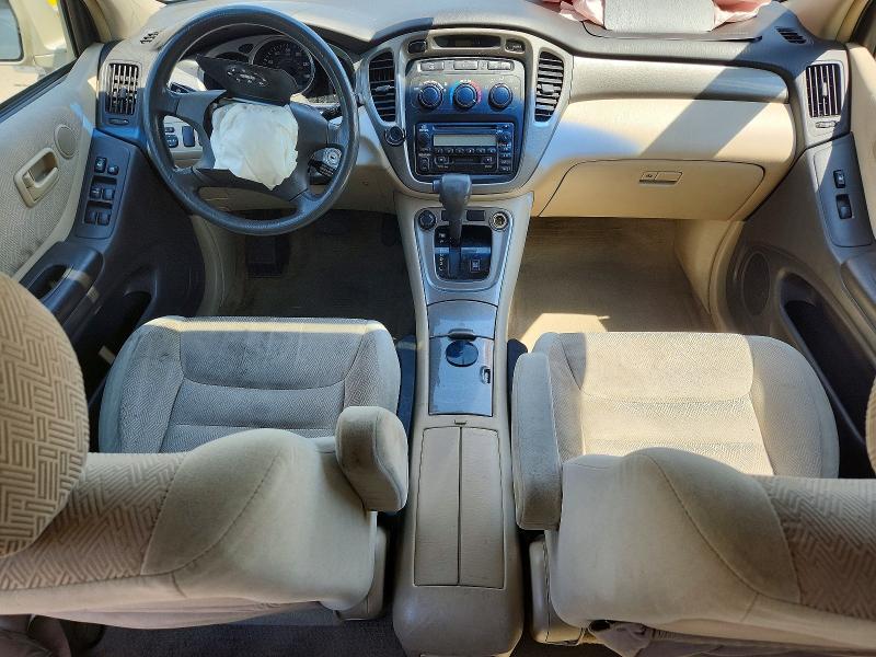 2002 Toyota Highlander VIN JTEHF21A920044971 COPART salvage auction — FRONT END, Md - Cert Of Salvage > 75% Damage, sold $425 on 2026-07-10 (photo 8)