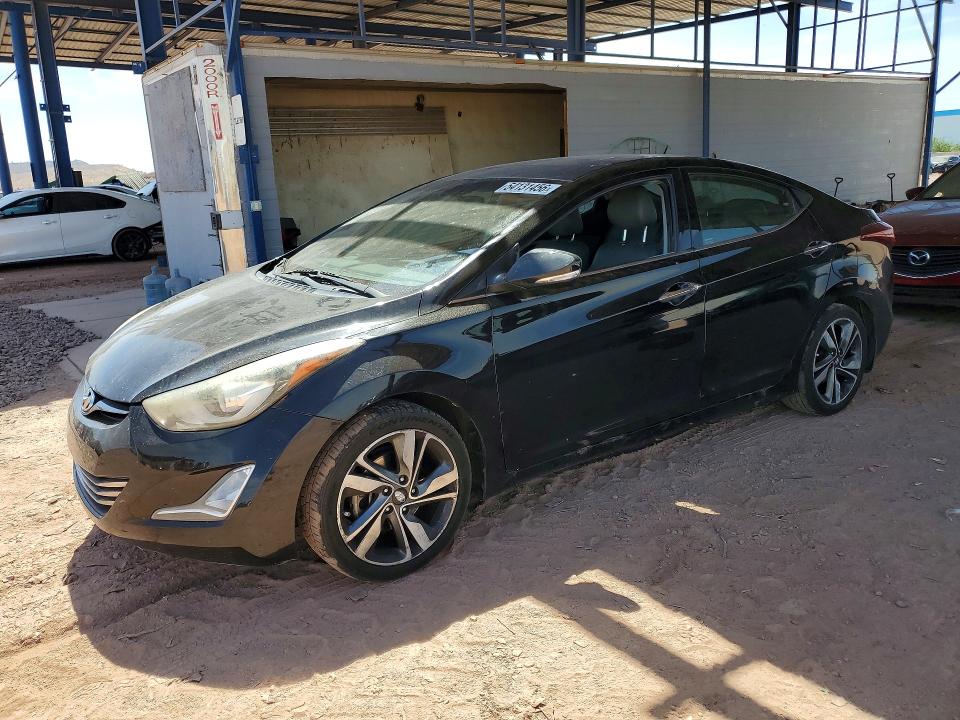 2014 Hyundai Elantra VIN KMHDH4AE6EU085868 COPART salvage auction — SIDE, Az - Cert Of Title - Salvage, sold $1,850 on 2026-07-02 (photo 1)