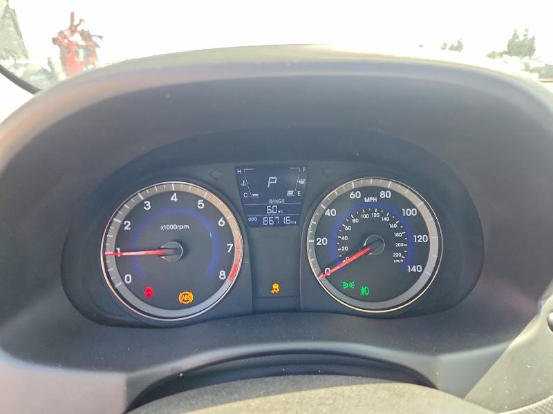 2013 Hyundai Accent VIN KMHCU5AE3DU130664 COPART salvage auction — FRONT END, Ca - Salvage Certificate, sold $925 on 2026-07-02 (photo 9)