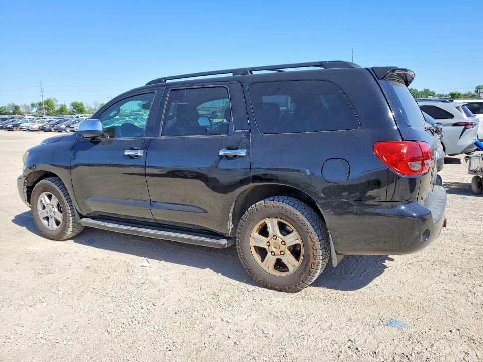 2008 Toyota Sequoia VIN 5TDBY68AX8S012280 COPART salvage auction — HAIL, Ia - Cert Of Title-Salvage Title, sold $800 on 2026-07-29 (photo 2)
