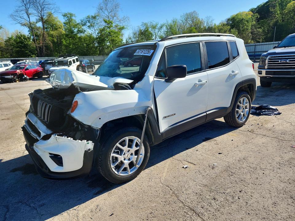 2023 Jeep Renegade VIN ZACNJDB11PPP41713 COPART salvage auction — FRONT END, Pa - Certificate Of Salvage, sold $90 on 2026-07-23 (photo 1)