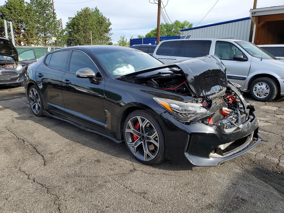 2018 Kia Stinger VIN KNAE35LC1J6039918 COPART salvage auction — FRONT END, Co - Public - Salvage Title, sold $2,150 on 2026-07-21 (photo 4)