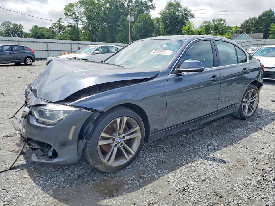 2018 BMW 3er VIN WBA8D9G53JNU66648 COPART salvage auction — FRONT END, Nc - Salvage Certificate Of Title, sold $175 on 2026-07-29 (photo 1)