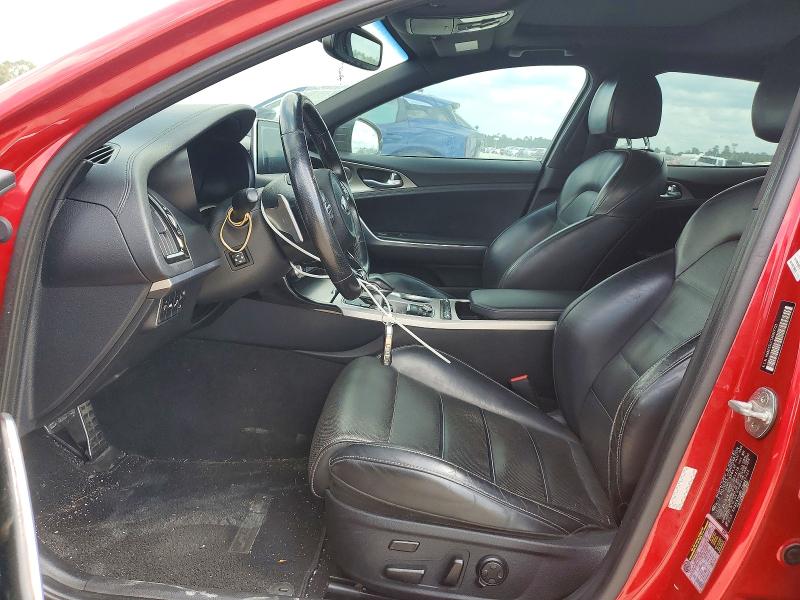 2018 Kia Stinger VIN KNAE55LC1J6017721 COPART salvage auction — FRONT END, Tx - Salvage Vehicle Title, sold $5,800 on 2026-07-31 (photo 7)