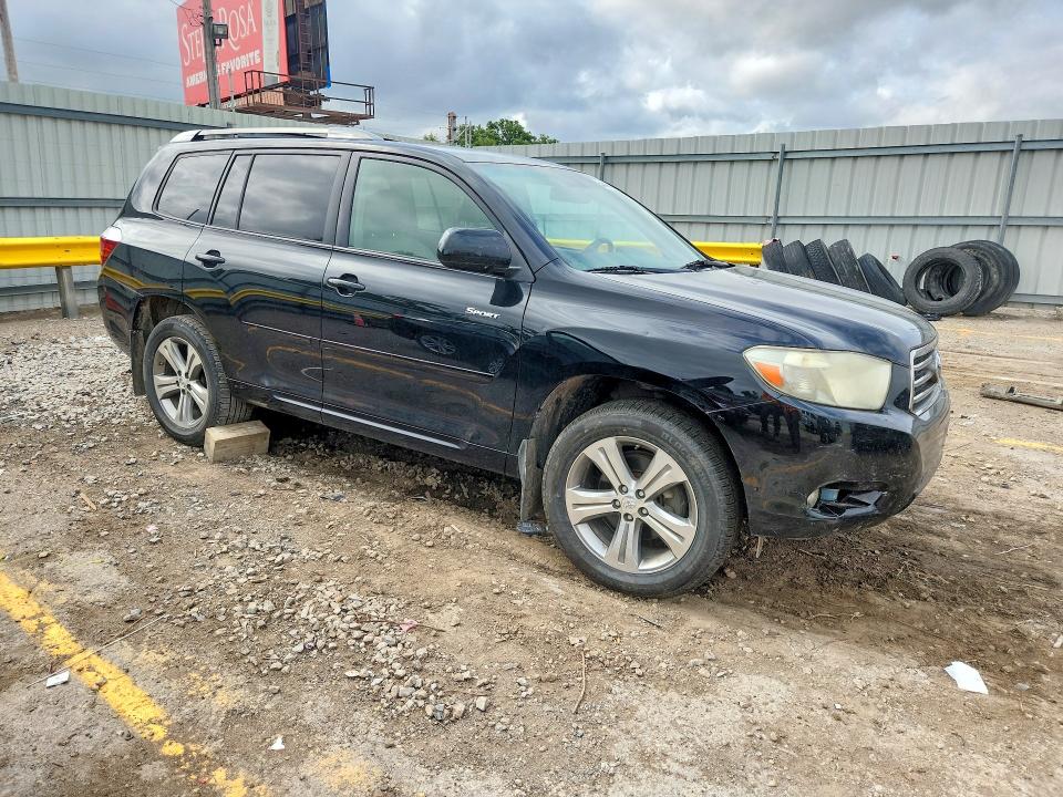2009 Toyota Highlander VIN JTEES43A792119561 COPART salvage auction — HAIL, Ks - Cert Of Title-Salvage, sold $1,200 on 2026-07-08 (photo 4)