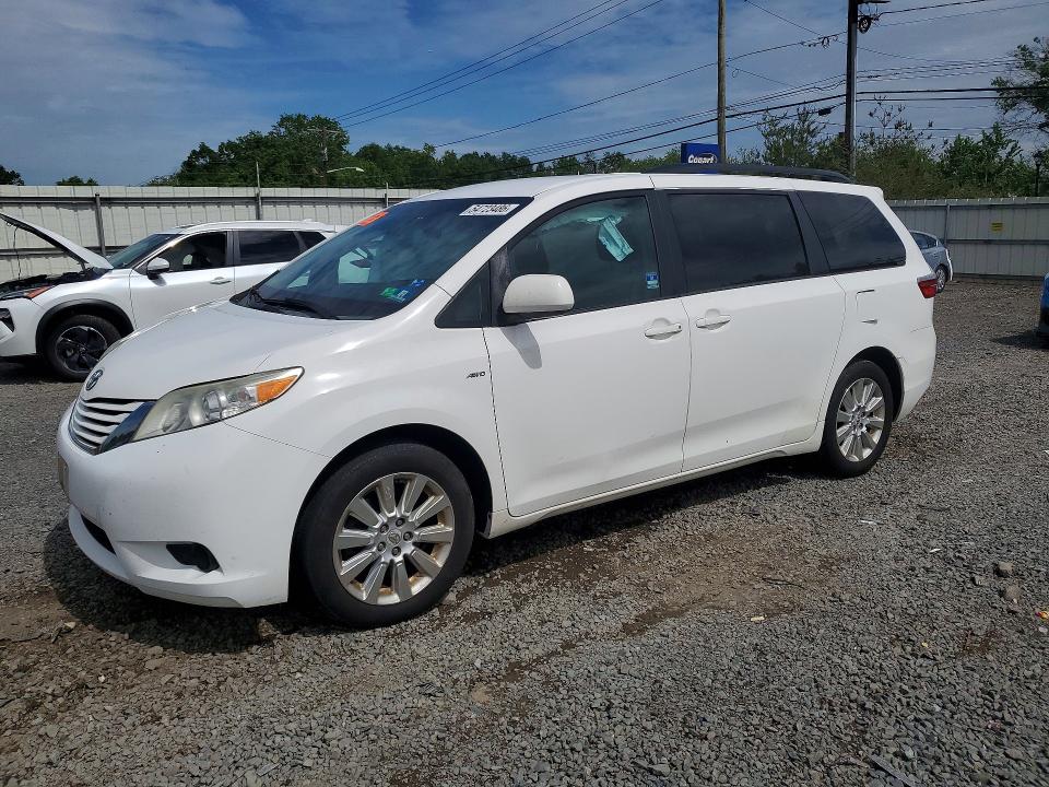 2016 Toyota Sienna VIN 5TDJK3DC0GS131585 COPART salvage auction — SIDE, Nj - Cert Of Title-Salvage, sold $2,200 on 2026-07-14 (photo 1)