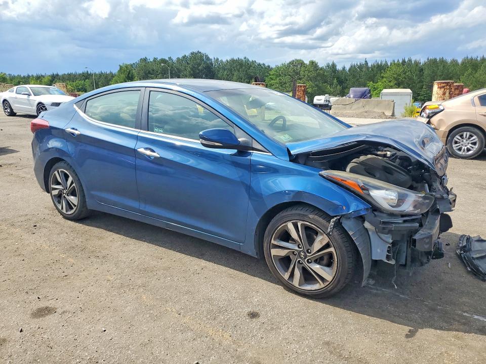 2014 Hyundai Elantra VIN KMHDH4AE6EU042549 COPART salvage auction — FRONT END, Sc - Cert Of Title-Salvage, sold $725 on 2026-07-24 (photo 4)
