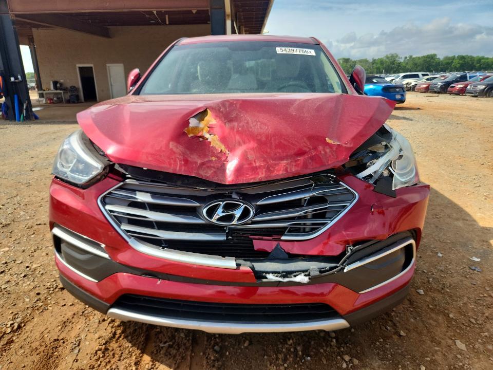 2018 Hyundai Santa fe VIN 5XYZTDLB5JG552947 COPART salvage auction — FRONT END, AL - CERT OF TITLE-SALVAGE TITLE, sold $1,750 on 2026-07-29 (photo 5)