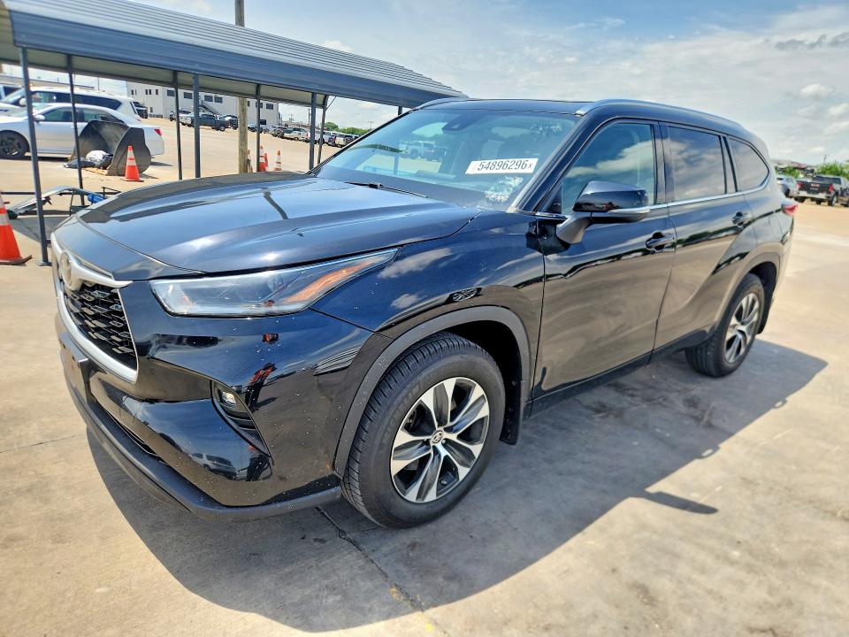 2021 Toyota Highlander VIN 5TDGZRBHXMS120399 COPART salvage auction — Hail, TX - CERTIFICATE OF TITLE, sold $21,500 on 2026-07-08 (photo 1)
