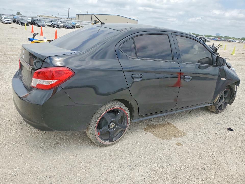 2020 Mitsubishi Mirage VIN ML32F3FJXLHF02454 COPART salvage auction — FRONT END, Tx - Salvage Vehicle Title, sold $2,150 on 2026-07-16 (photo 3)