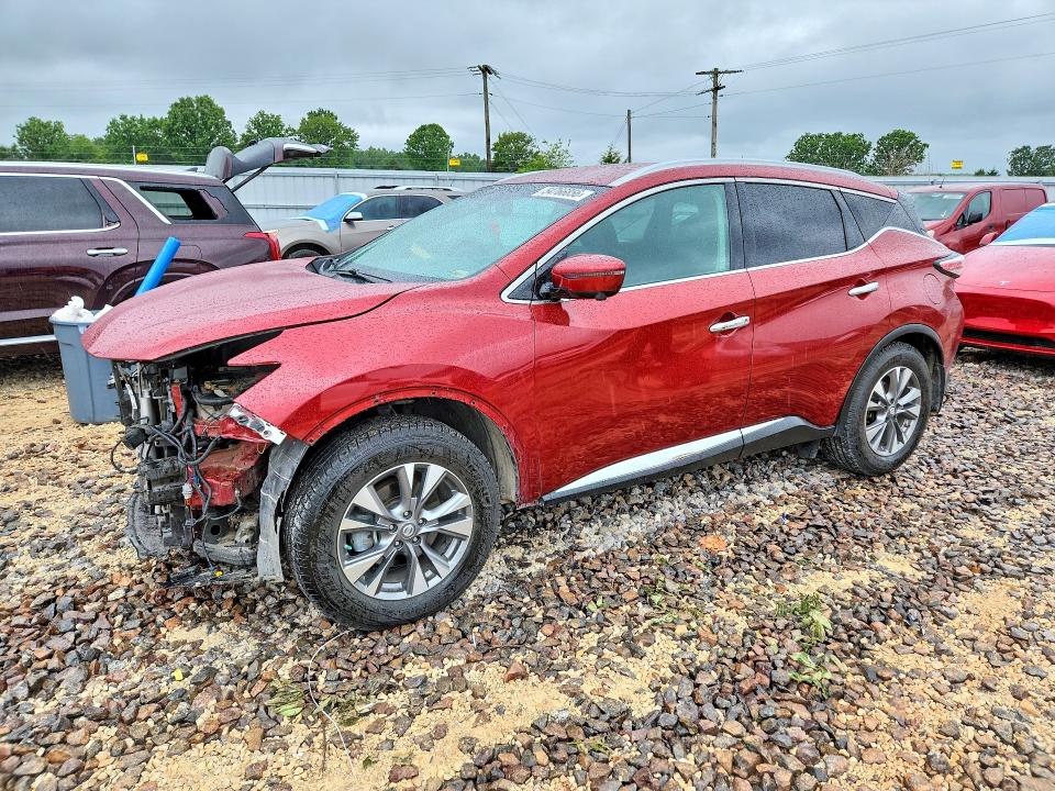 2017 Nissan Murano VIN 5N1AZ2MH0HN172478 COPART salvage auction — FRONT END, Mo - Salvage Certificate Of Title, sold $2,700 on 2026-07-22 (photo 1)